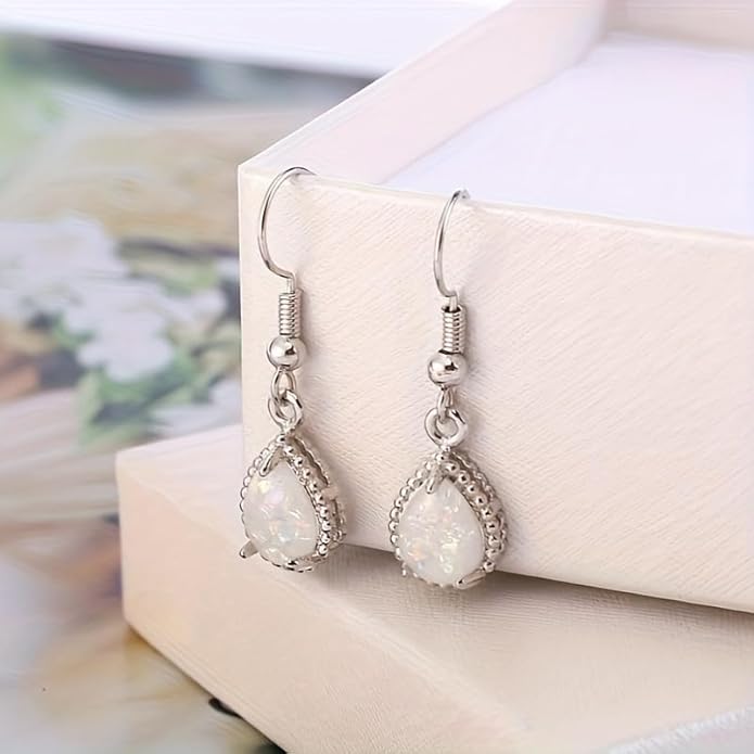 New Opal Earrings, Fashionable and Trendy Women's Ear Accessories, Retro Earrings 3.9 (3)