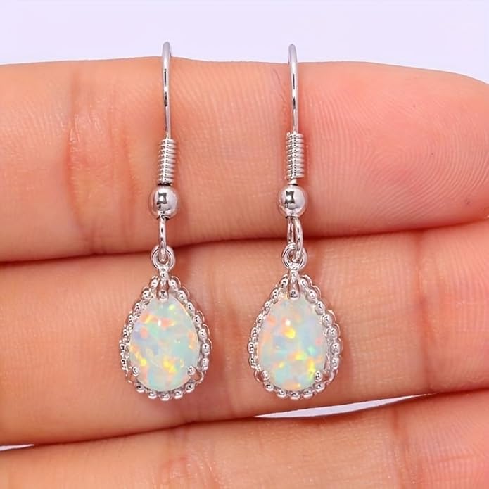 New Opal Earrings, Fashionable and Trendy Women's Ear Accessories, Retro Earrings 3.9 (3)
